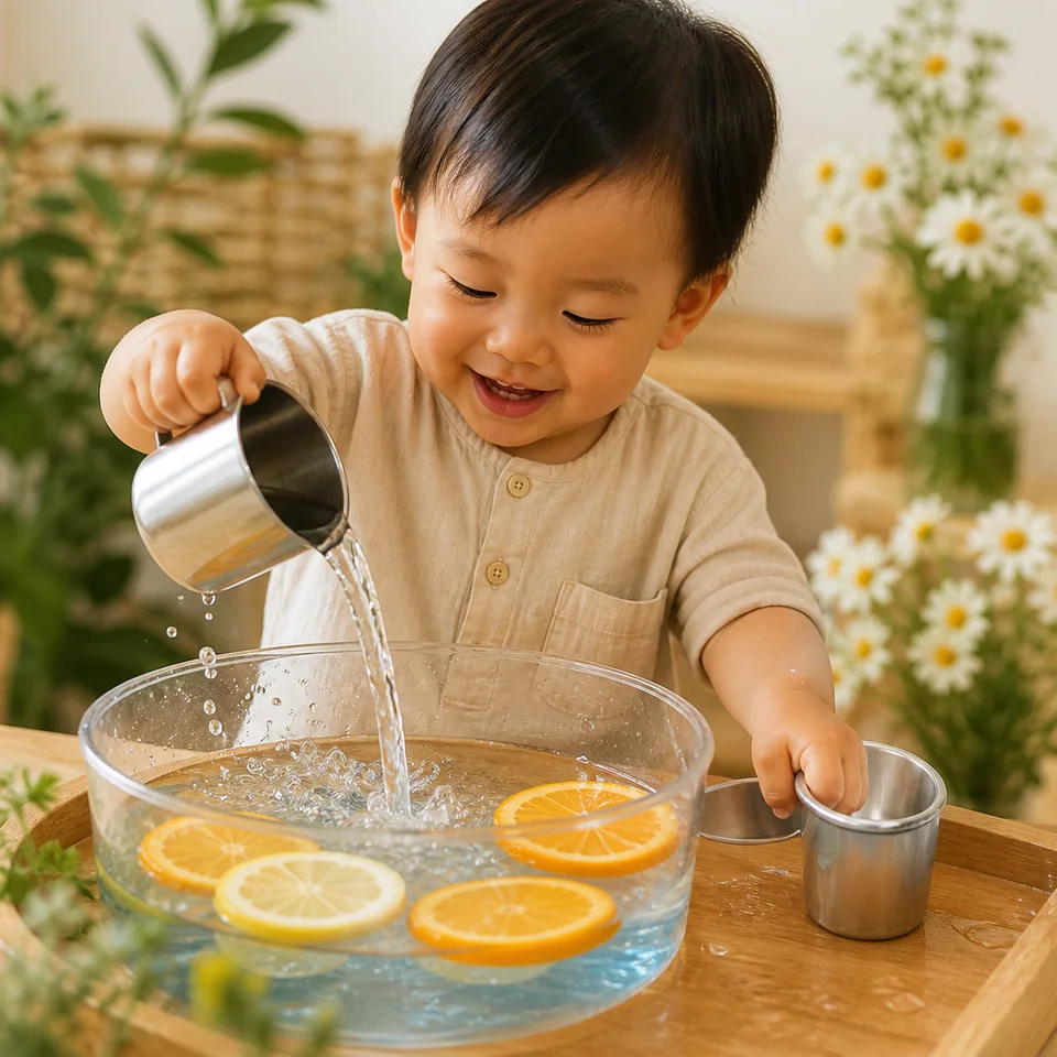 Toddlers playing together at a sensory activity